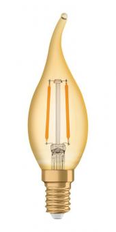 LED-Windstoßkerze E14/230V/1.6W gold 