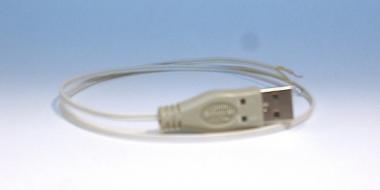 Kabel mit USB-Stecker 50cm weiß 
