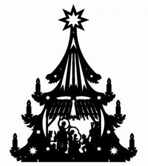 Lichterbaum Christi Geburt 40x53cm 