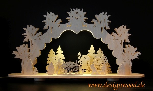 3D-Weihnachtszeit-56cm-Palmenblende 