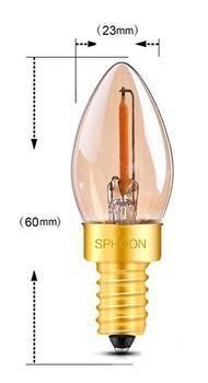 LED-Minikerzenlampe E14/230V/0.5W-warmweiß-Gold 
