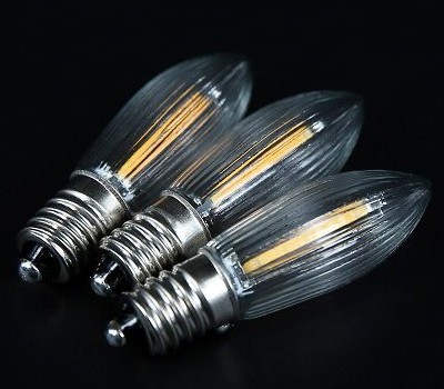 LED-Filament-Riffelkerze 