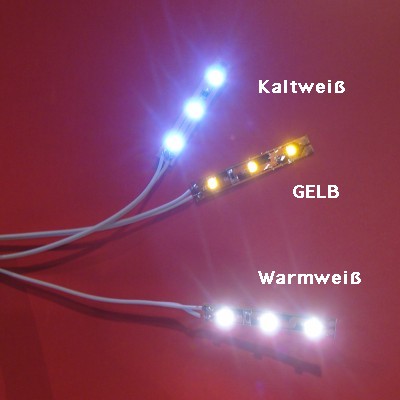 LED-Modul 2.5cm mit Anschlußleitung Gelb
