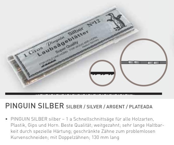 Gros-LS-Blätter "NIQUA Pinguin Silber" 2