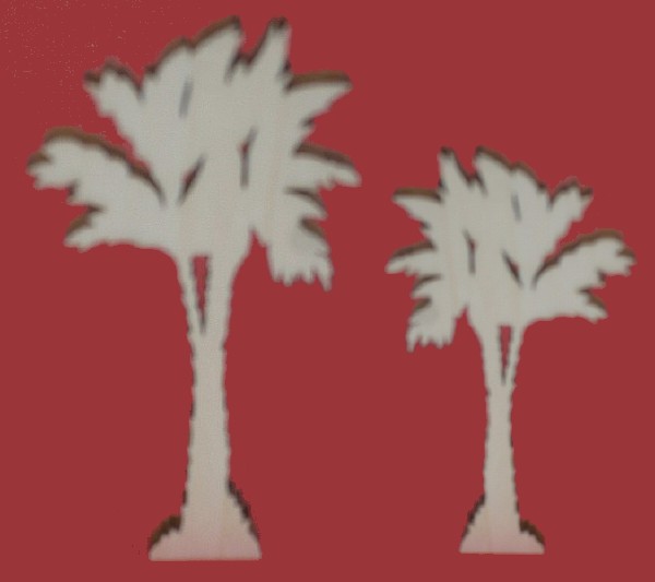 Palmengruppe, Pappel, gelasert 